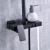 Import High Quality Bathroom Black Wall Mounted Mixer Square Shower Head 3 Ways Complete Rainfall System Shower Set from China