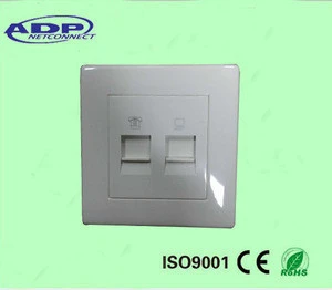 High Quality Best Price Rj45 2port Network Cabling Faceplate