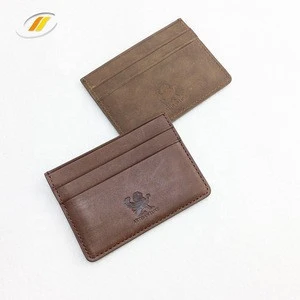 High Quality Business Leather Card Holder With Embossed Logo