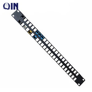 High quality CAT6 CAT6A 19 inch 1U 48 ports STP Empty Patch Panel With Cable Manager for Cabling