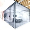 High quality double glass partition wall tempered glass for office glass partitioning design