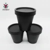 High Quality Eco-Friendly Empty Cream Colorful Container,200ml Black Cosmetic PP Jars Plastic