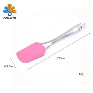 High Quality  Kitchen Silicone baking tools Pastry Spatula with PS Transparent Handle