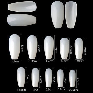 High Quality New Arrive 600pcs/bag Nail Ballet French ABS Artificial Fingernails Coffin  Nail Tips Clear