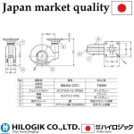 High quality PLN50PCR LAMP Caster for furniture SUGATSUNE Japanese market products