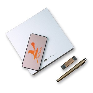 High quality unique ideas company partner power bank pen items business gift with logo