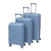 High quality women trolley suitcases luggage 3 piece travel pp luggage sets pink suitcase for travel