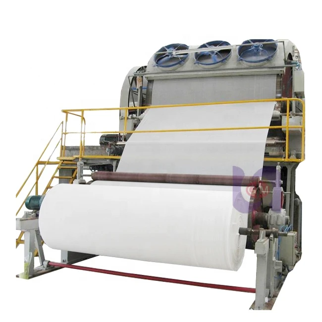 High Speed cotton bamboo fiber straw hemp pulp making machine to make toilet tissue paper roll napkin production line