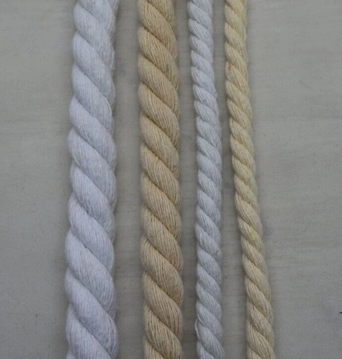 High Strong 100% Natural Color Twisted Packaging Cotton rope
