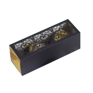 Hollow Laser Cut Macaroon Box Wedding Gift Packaging Box Drawer Cracker Box With Heart