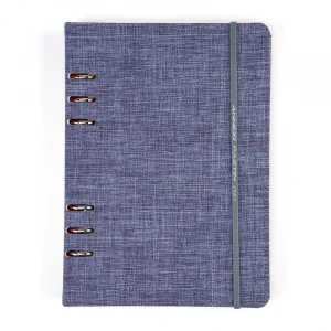 Hollow-Out Design Bonded Leather Hard Cover Elastic  Solid Color Edge Notebook Eco Business A4 Notebook With Ribbon