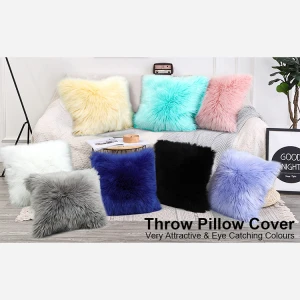 Home Decorative Super Soft Plush Faux Fur Throw Pillow Cover Cushion Case