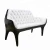 Import home furniture leather living room sofa with black fiberglass back from China