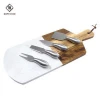 Home Kitchen acacia marble and wood chopping cutting board blocks with handle