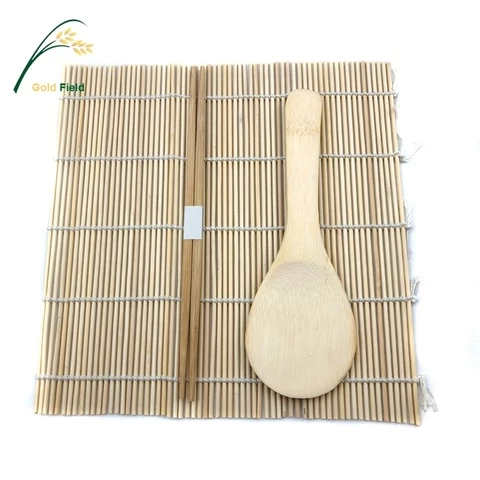 Homemade DIY Sushi Making Kit  with eco-friendly reusable bamboo Roller  rice paddle chopstick 3pcs sushi  making set