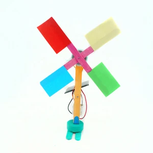 HOT DIY children&#39;s small production solar powered windmill toy
