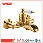Hot sale brass bathtub faucet modern gold, luxury bath shower faucet