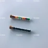 Hot sale cigar tube glass with wooden stopper top quality packaging tube