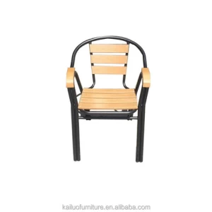 Hot Sale Garden Wicker Rattan Chair teak for Outdoor restaurant use metal chair