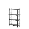 Hot sale kitchen storage rack organizer square 4 layer shelf storage rack organizer with wheels