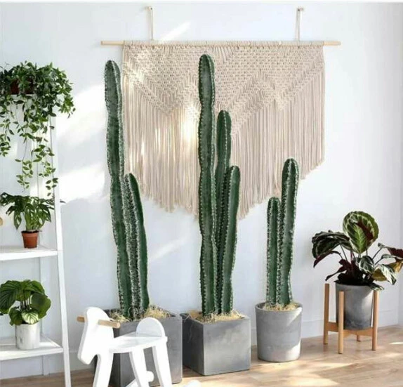 Hot Sale large indoor artificial green cactus plant for decoration, indoor cactus for sale