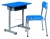 Import Hot Sale Middle School Furniture Student Study Writing  Plastic And  Steel Fixed Desk and Chairs from China