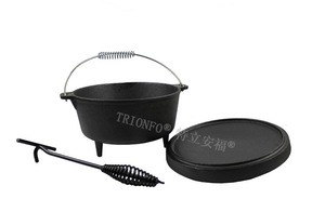 Hot sale pre-seasoned storing cast iron camping dutch oven