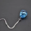 Hot sale transparent resin water drop blue sky white cloud necklace pendant gift