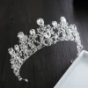 Hot sale wedding hair accessories miss world teardrop crystal rhinestone crown beauty queen diadem tiaras