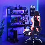 Hot Sales Gaming Chair Luxury Computer Chair Rolling Swivel Office Chair With Lumbar Support Footrest for Wor