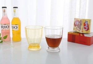 Hot Sell Cheap Drinkware 400ml Polygonal Plastic Wine Drinking Glass and Mug
