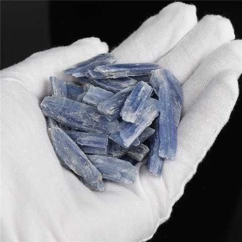 Hot Selling Mineral Crystal Rough Material Light Color Natural Blue Crystal Strip Rough Stone Wool 3-4cm