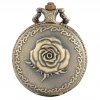 Hot Selling New Metal Pocket Watch Frame Mold Bronze Old Style Metal Alloy Pocket Watch With Rose Flower