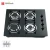 Import Household glass 4 burner built-in gas hob  60cm gas cooktops  enamel pan support kitchen cooktop promotion hob model from China