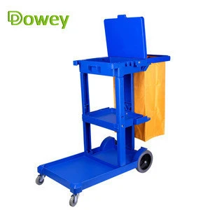 Housekeeping Tools Multifunction hotel restaurant station cleaning trolley janitor cart