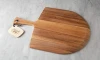 Houselin Bamboo Wooden Pizza Peel Paddle Premium, Organic Bamboo Pizza Accessories Board for Serving ,Cutting and Transferring