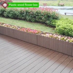 Hoyeah custom Wpc Garden Flower Box waterproof wood composite planter box