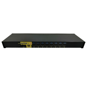 HUB-801 Rack Mountable Multi Monitor 8 In 1 Out 8 x 1 Video Switcher Auto 4K 8 Port HDMI USB KVM Switch With Audio