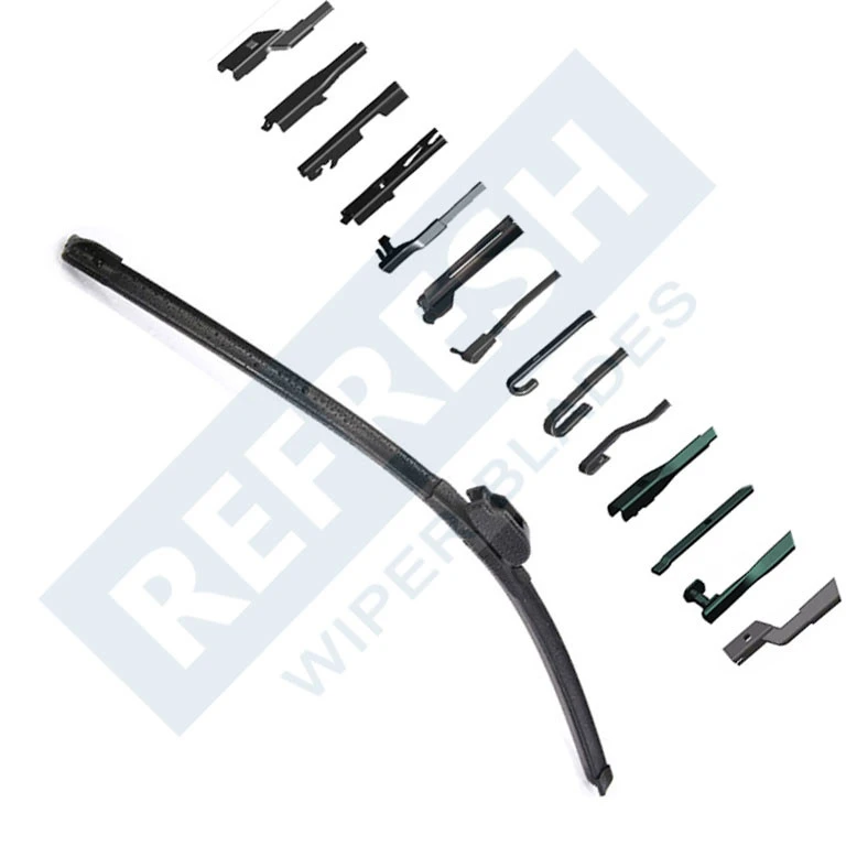 HY-A10 Soft Wiper Blade Multi Fit Windscreen Wiper Blade with Adapters Banana Wiper Blades