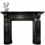 Indoor decoration white marble fireplace surround