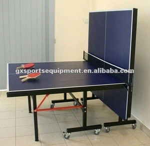 Indoor Single folding table Tennis table with wheels