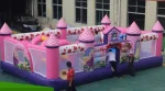 Inflatable slide bounce castle obstacle course trampoline and sliding bounce house