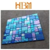 Iridiscent 8mm crystal swimming Pool tile floor glass mosaic tile for swimming pool