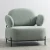 Import Italian Style Modern Simple Couch Light Luxury Living Room Furniture Sectional Single Sofa Seat Small Canape Green Velvet SofaS from China
