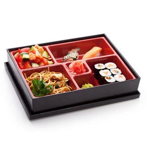 japanese beautiful grain wholesale handmade bento lunch box with dividers