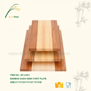 Japanese high quality reusable two colors bamboo sushi plate cheese plate sushi tray