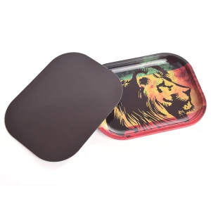 JL-003Z Metal trays Tobacco Accessories Custom Rolling tray with lids tin rolling trays set with cover