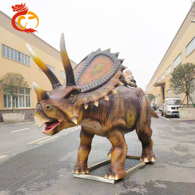 Jurassic Park Animatronic Dinosaur Triceratops Playground Triceratops Ride from China