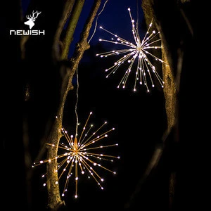 Kanlong 30cm 120 bright LED firework starburst copper wire string Hanging kit  Fairy christmas lights