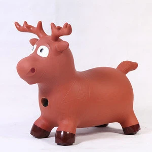 Kids inflatable bouncing reindeer animal jumping toys for children Inflatable toy ride on horse